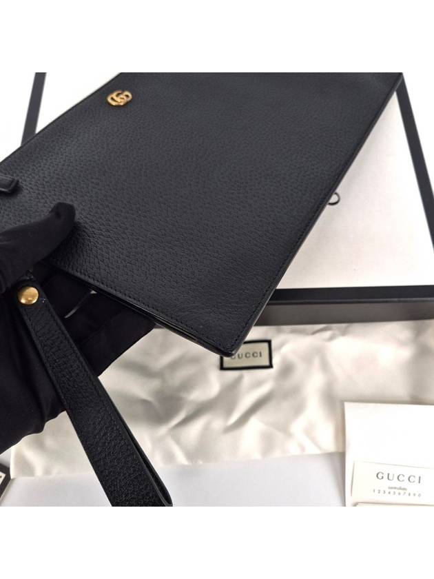 Marmont GG logo clutch bag black - GUCCI - BALAAN 8