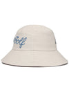 Lettering bucket hat BEIGE - MALBON GOLF - BALAAN 4