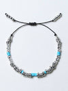 turquoise beads bracelet silver - KND - BALAAN 4