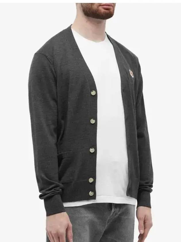 Fox Head Patch Classic Cardigan Anthracite - MAISON KITSUNE - BALAAN 3