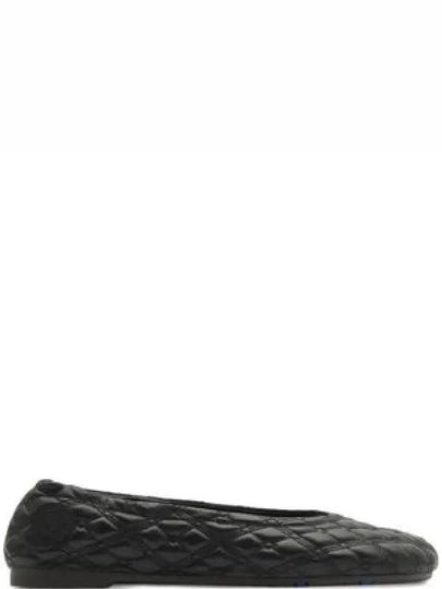 Quilted Leather Ballerinas Black - BURBERRY - BALAAN 2