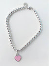 Mini Heart Bead Medium Bracelet Pink Silver - TIFFANY & CO. - BALAAN 8