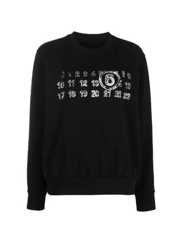 Number Print Sweatshirt Black - MAISON MARGIELA - BALAAN 2