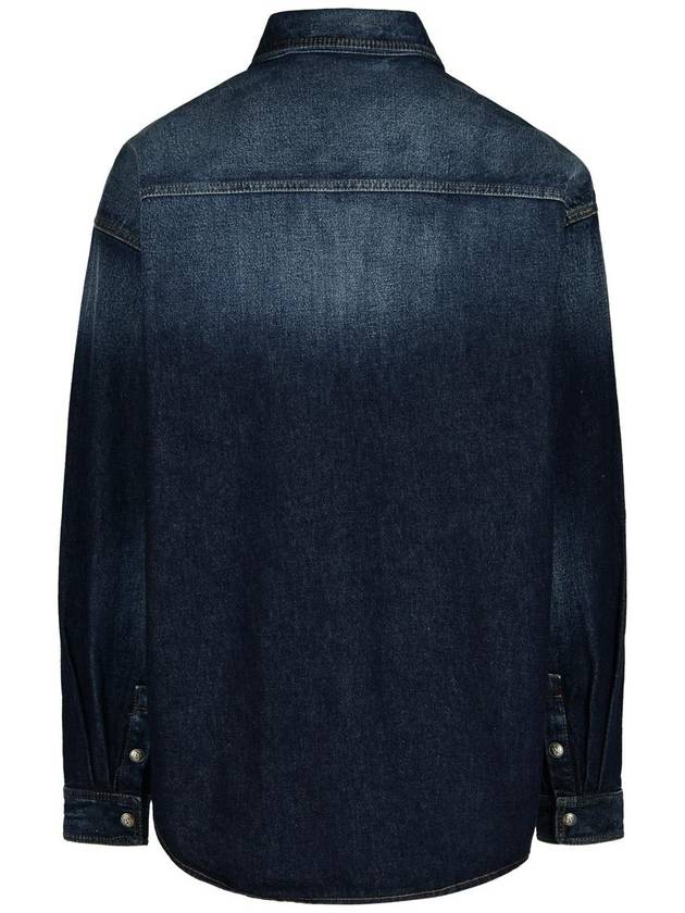 Palm Angels Blue Denim Shirt - PALM ANGELS - BALAAN 3