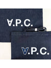 Front Logo Shoulder Tote Bag Indigo Blue - A.P.C. - BALAAN 9