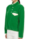 Serif Logo Buttoned Polar Cotton Sweatshirt Cream Green - SPORTY & RICH - BALAAN 3