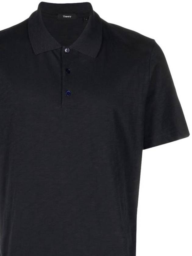 Bronn Cotton Short Sleeve Polo Shirt Navy - THEORY - BALAAN 3