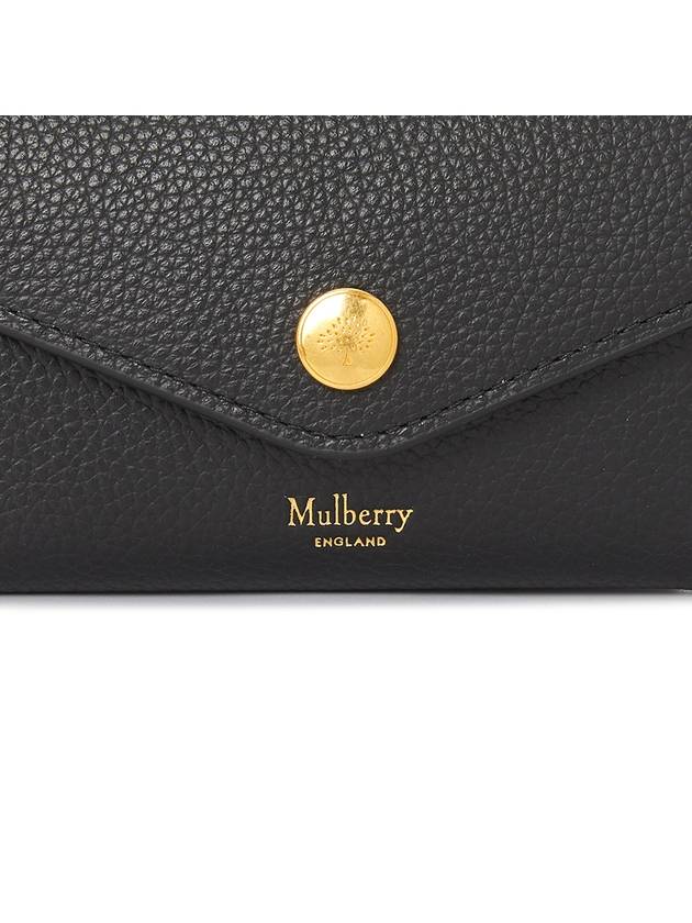 Folded Grain Leather Multi Card Wallet Black - MULBERRY - BALAAN 8