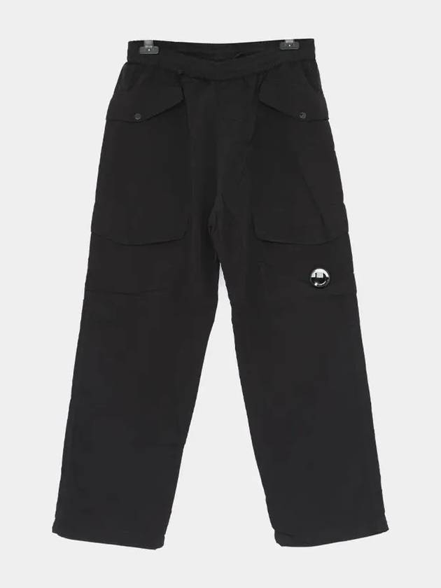 Flatt Nylon Loose Utility Straight Pants Black - CP COMPANY - BALAAN 4