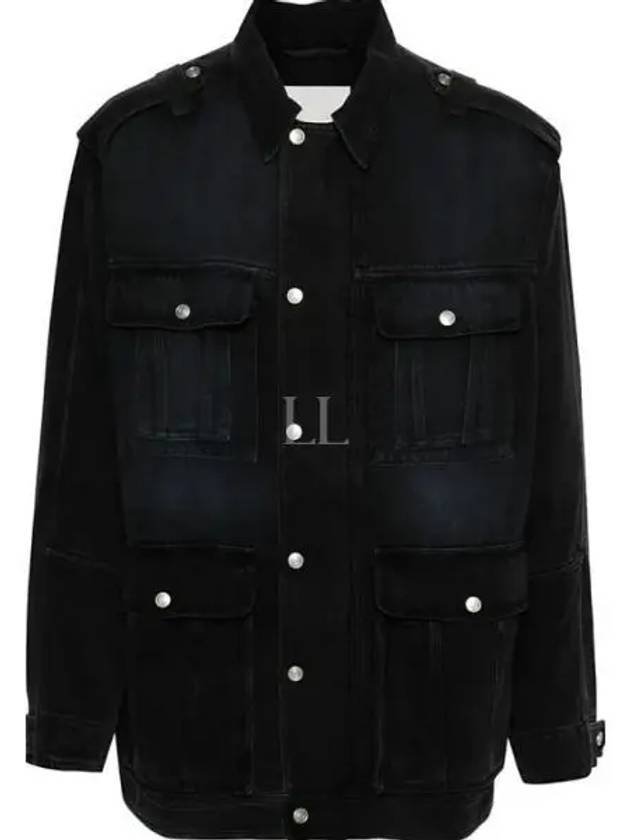 Taho Jumper Denim Jacket Faded Black - ISABEL MARANT - BALAAN 2