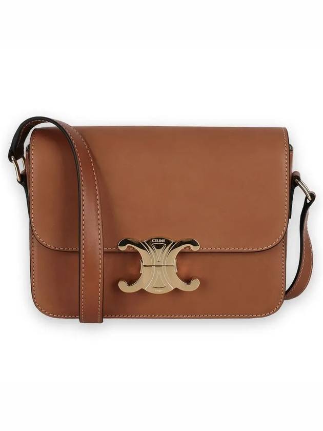 Natural TIN Triomphe Calfskin Cross Bag Tan - CELINE - BALAAN 3