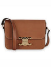 Natural Tin Triomphe Calfskin Cross Bag Tan - CELINE - BALAAN 3