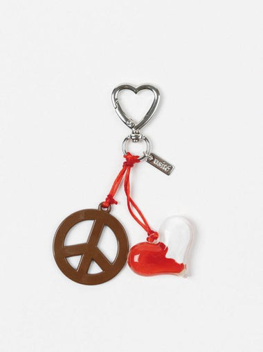 HEART PEACE FREEDOM KEYRING STRAWBERRY - USITE - BALAAN 1