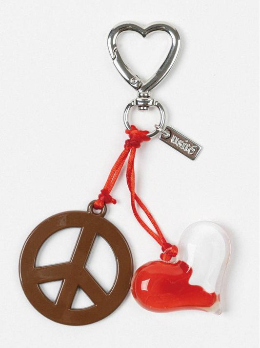 HEART PEACE FREEDOM KEYRING STRAWBERRY - USITE - BALAAN 2