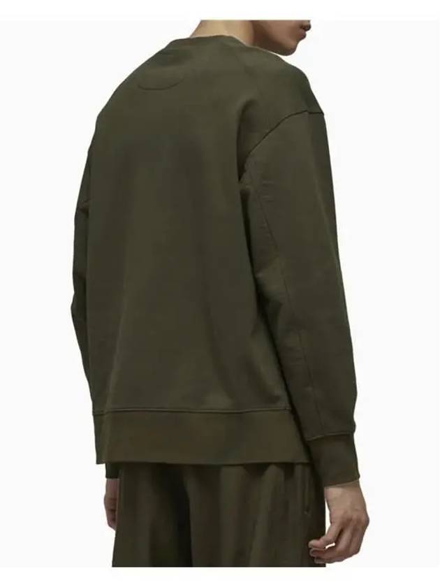 Y3 Logo Classic Loose Fit Sweatshirt Khaki - YOHJI YAMAMOTO - BALAAN 5