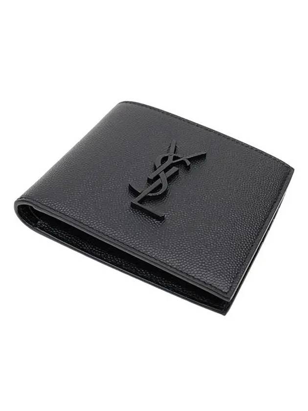 Cassandre  Leather Half Wallet Black - SAINT LAURENT - BALAAN 4