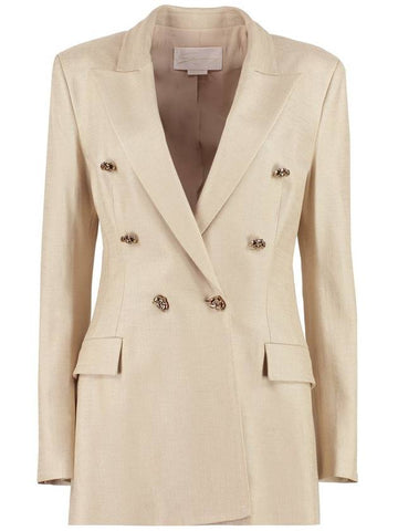 Genny Stretch Double-Breasted Blazer - GENNY - BALAAN 1