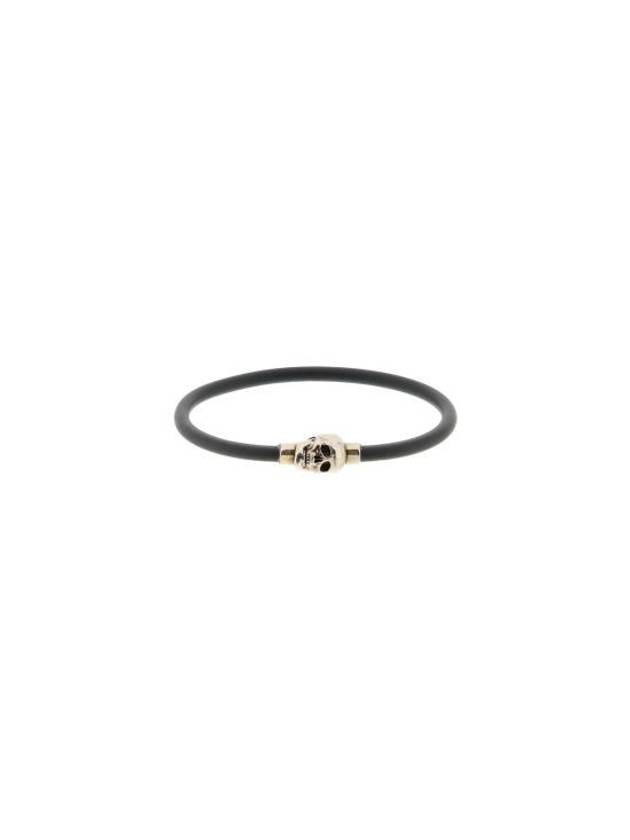 Silver Skull Lover Bracelet Black - ALEXANDER MCQUEEN - BALAAN 2