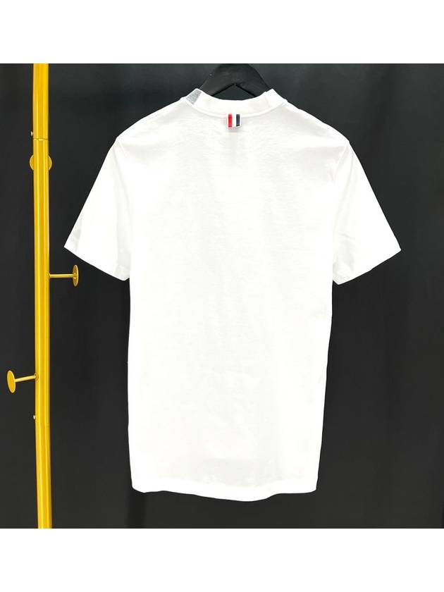 Diagonal short sleeve t shirt white size 1 MJS127A - THOM BROWNE - BALAAN 2