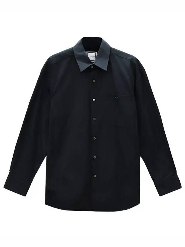 Back Logo Cotton Long Sleeve Shirt Black - WOOYOUNGMI - BALAAN 7