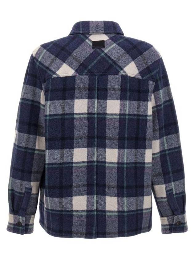 Kervon Check Shirt Jacket Faded Night - ISABEL MARANT - BALAAN 3