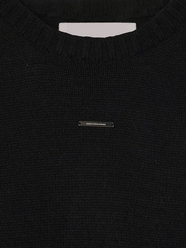 Rolling half round neck knit_black - HARDCORE HAPPINESS - BALAAN 4