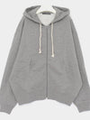 Face Logo Applique Zip-Up Hoodie Grey - ACNE STUDIOS - BALAAN 3