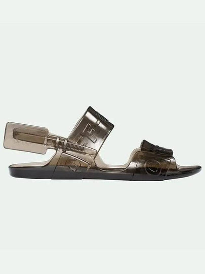 Logo Jelly Sandals Brown - OFF WHITE - BALAAN 2