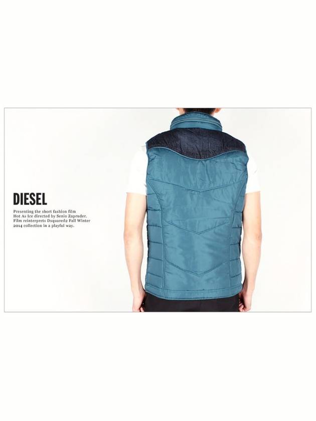 Men WEMIL denim washing color combination vest 8DK - DIESEL - BALAAN 4