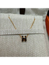 Mini Pop H Pendant Necklace Gold Noir - HERMES - BALAAN 4