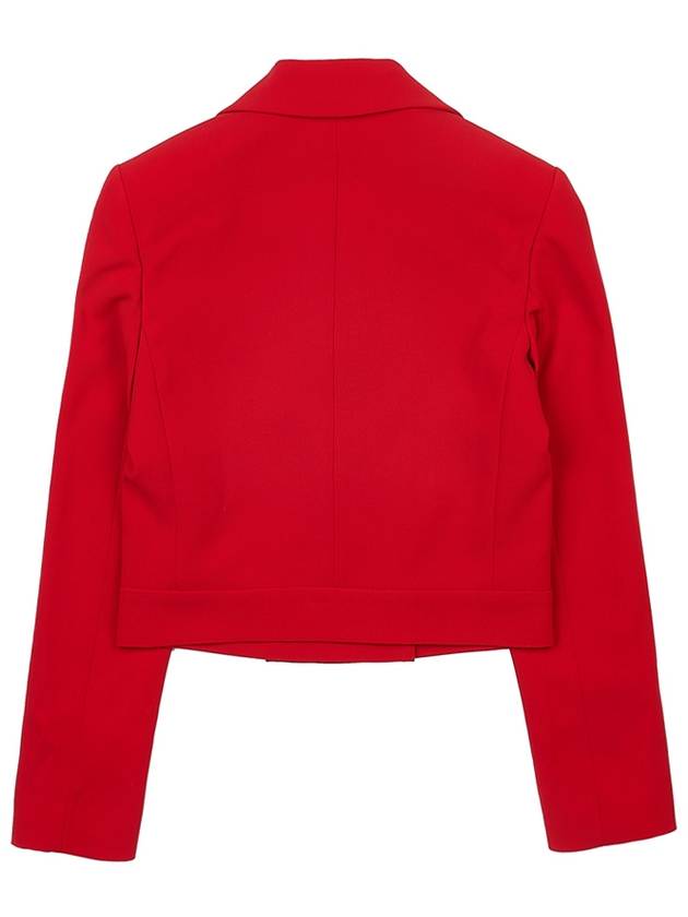 Women's Acciaio Caddy Crop Jacket Red - MAX MARA - BALAAN 3