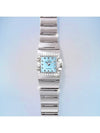 Constellation Blue Mother of Pearl Ladies Top Luxury Diamond Mini Steel Watch - OMEGA - BALAAN 3