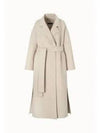 Women's Olivia Wool Belted Single Coat Ecru - S MAX MARA - BALAAN 2