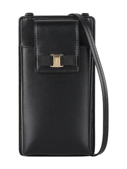 Vara Bow Calfskin Phone Case Black - SALVATORE FERRAGAMO - BALAAN 2