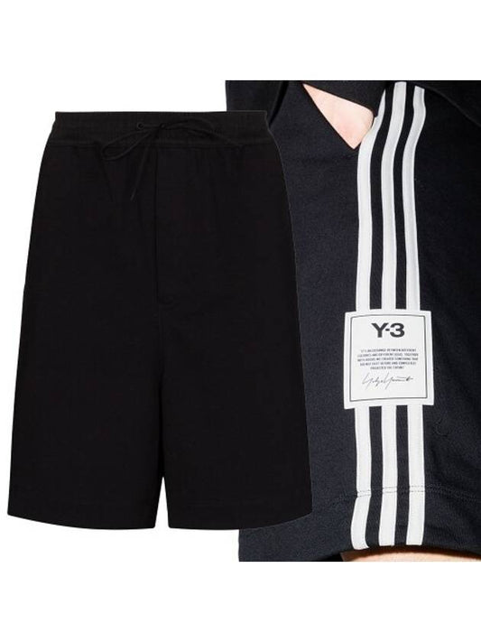 Men's Striped Three Stripes Logo Classic Shorts Black - Y-3 - BALAAN.