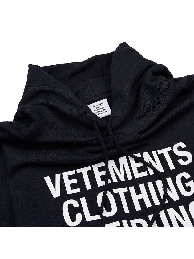 Language Logo Print Hoodie Black - VETEMENTS - BALAAN 6