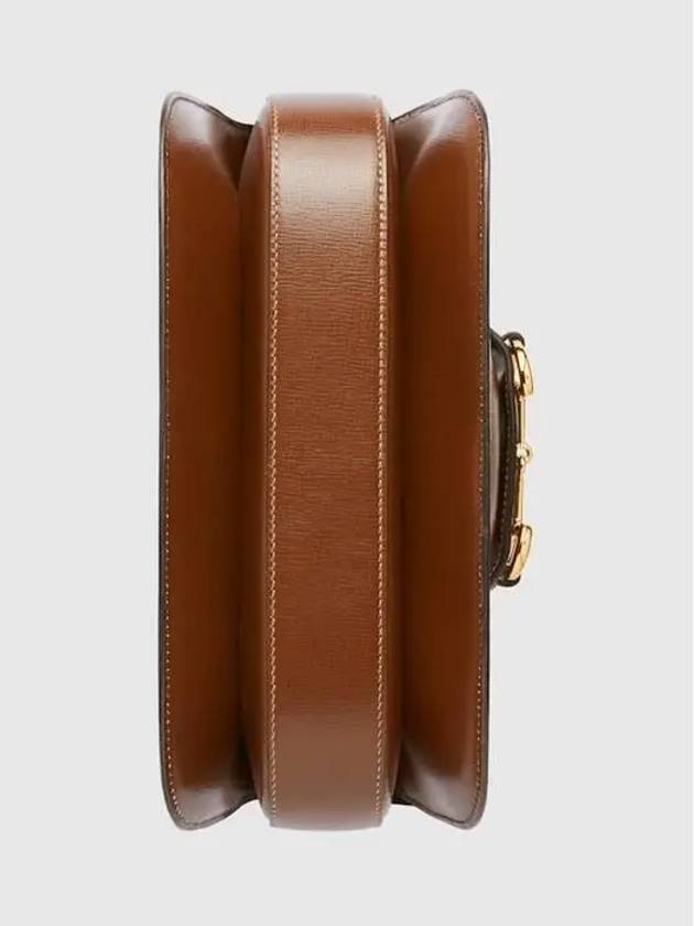 Horsebit 1955 Leather Shoulder Bag Brown - GUCCI - BALAAN 7