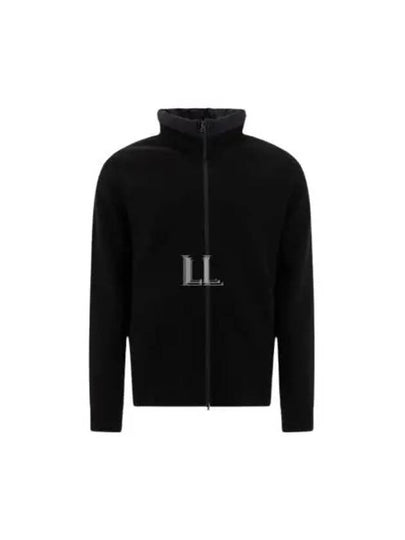 Cotton Double Mixed Zip-Up Jacket Black - CP COMPANY - BALAAN 2