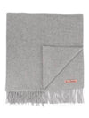 Logo Wool Fringe Scarf Grey - ACNE STUDIOS - BALAAN 2