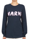 Logo Long Sleeve T-Shirt Navy - MARNI - BALAAN 4