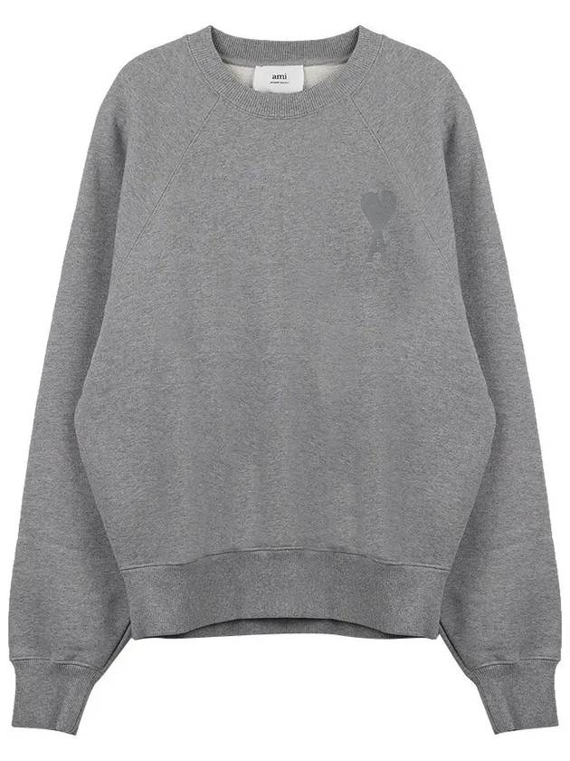 Big Heart Logo Sweatshirt Grey - AMI - BALAAN 7