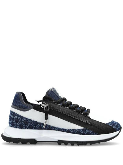 Spectre Monogram Leather Low Top Sneakers Dark Blue - GIVENCHY - BALAAN 2