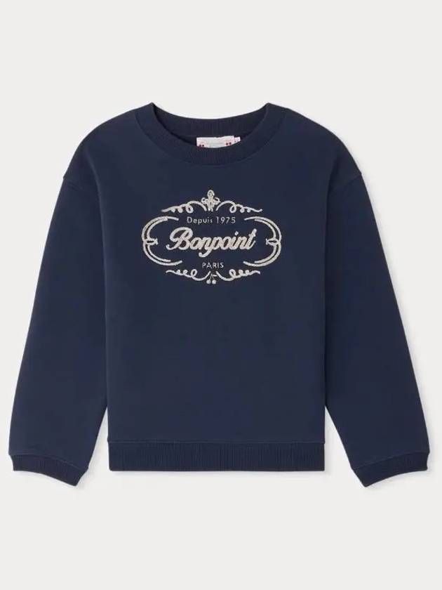 Bonpoint Tyla Sweatshirt Navy Blue W04GSWK00001 170 Italian Kids - ETC - BALAAN 1