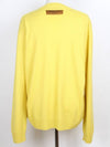 LV emboss knit yellow XL - LOUIS VUITTON - BALAAN 5