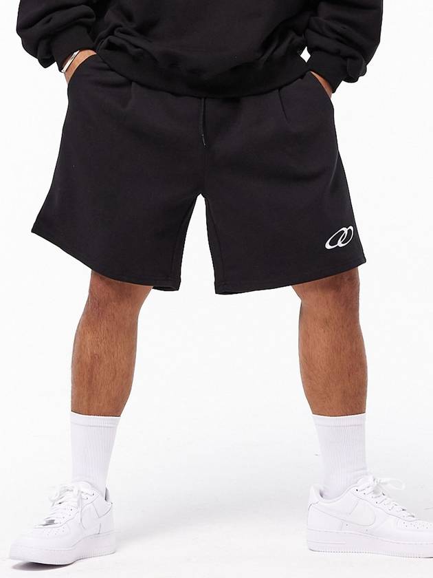 Double Loop Logo One Tuck Bermuda Shorts Black - MAVRK - BALAAN 2