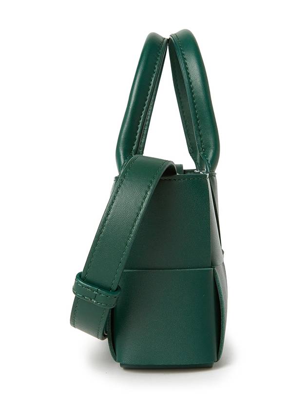 East West Arco Mini Tote Bag Emerald Green - BOTTEGA VENETA - BALAAN 3