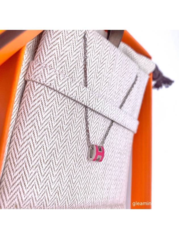 Mini Pop H Pendant Necklace Rose Extreme - HERMES - BALAAN 3