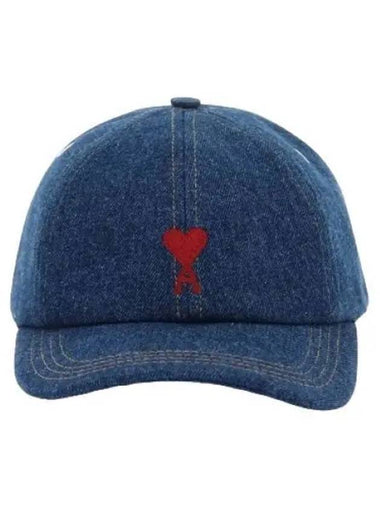 De Coeur Denim Ball Cap Blue - AMI - BALAAN 1