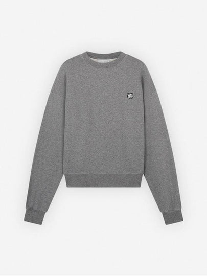 Women's Bold Fox Head Patch Comfort Sweatshirt Medium Grey Melange - MAISON KITSUNE - BALAAN 2