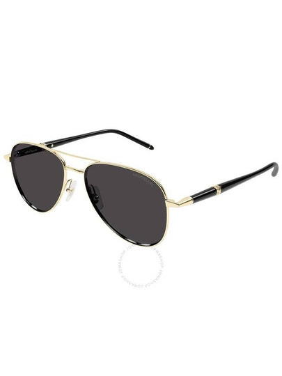 Sunglasses MB0345S 001 GOLD BLACK GRAY - MONTBLANC - BALAAN 2